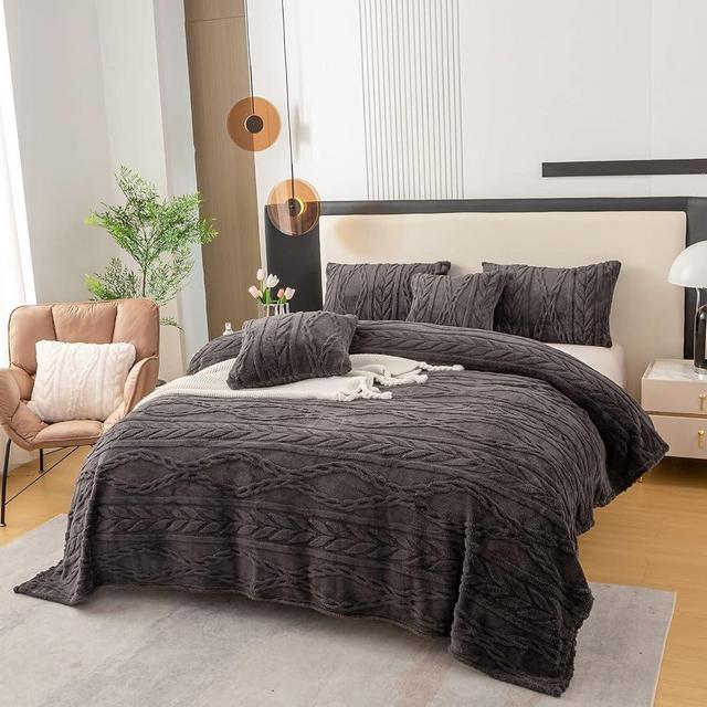 YUSOKI Sherpa Twin XL Blanket-3D Stylish Design Super Soft Fuzzy Cozy Warm Blanket Thick Plush Fluffy Furry Blankets for Teen Girls Women Couch Bed Sofa Chair Men Boys Gift(Morel,65"x90")