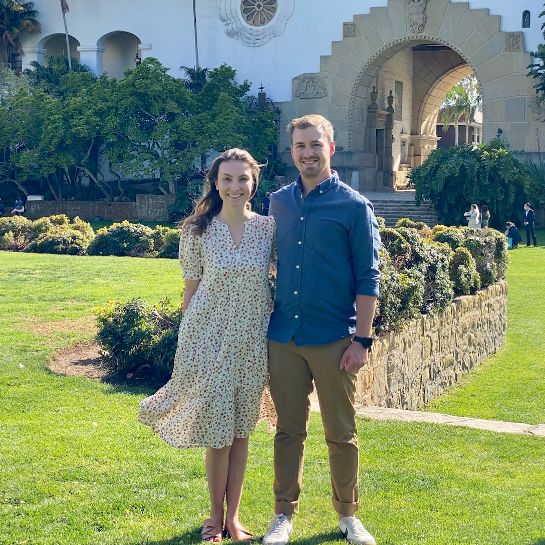 Santa Barbara, 2021. They will return in 2022 for their honeymoon.