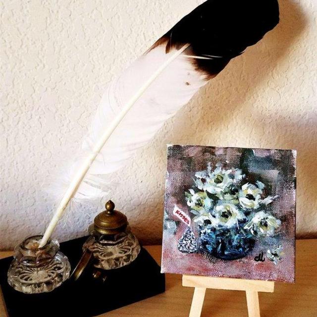 Happy Mini Art # 10/gift idea/free shipping in USA for any of my artworks (2019)