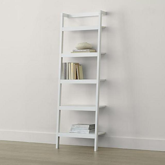 Sawyer White Leaning 24.5" Bookcase