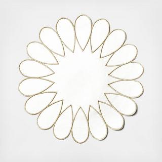 Deco Scallop Round Placemat,Set of 4