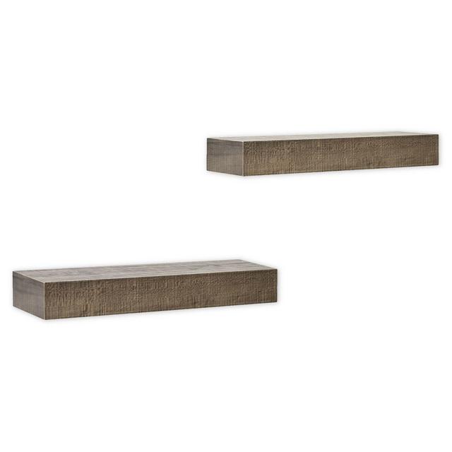 Wall Solutions Gallery Rustic Walnut Ledge (2-Piece)