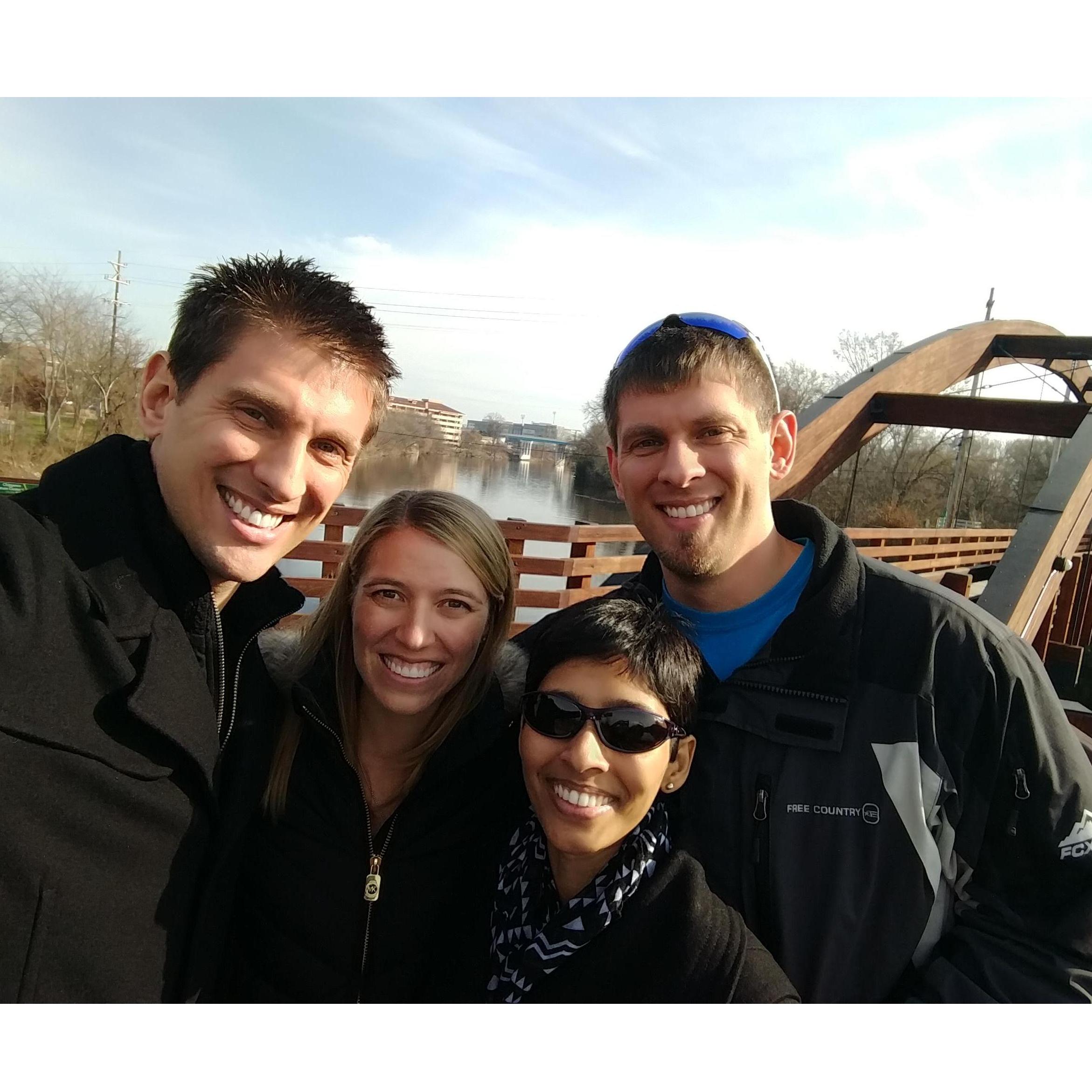 Trip to Scott's home Midland, Michigan for Thanksgiving - with Scott's brother Jon and fiance Gayatri