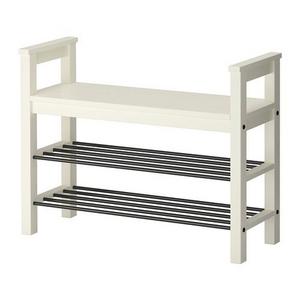 HEMNES Bench with shoe storage, white