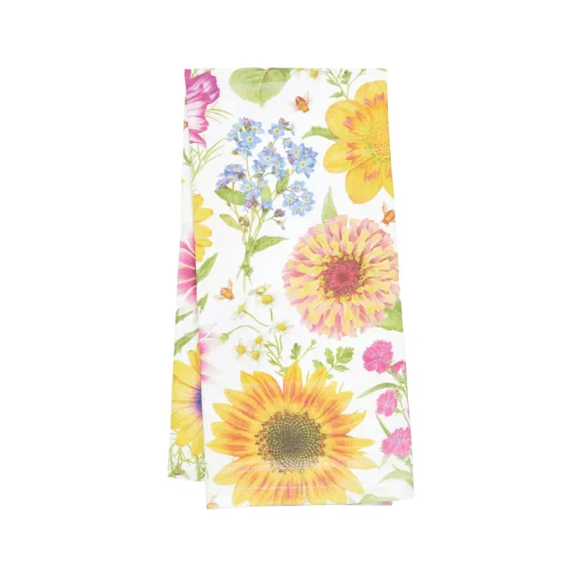 C&F Home Spring Blooms Sunflower Cotton Kitchen Dishtowel