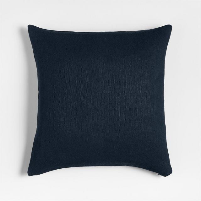 Relaxed Linen 20"x20" Deep Indigo Layering Throw Pillow Cover