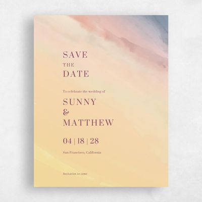 Honey, Orange Wedding Save the Date - Chelan Portrait