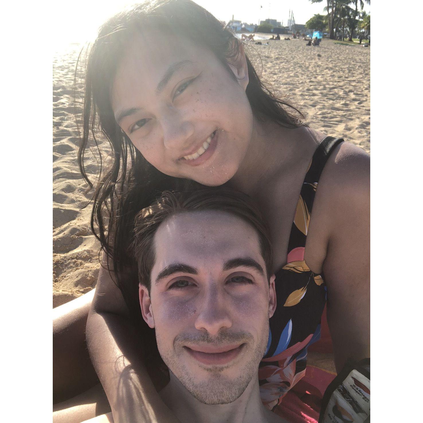 At the beach