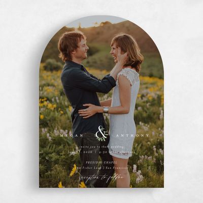 White Arch Wedding Invitation - Jackson Photo