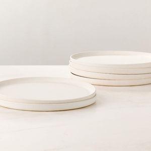 CB2 Drift Ivory Dinner Plates