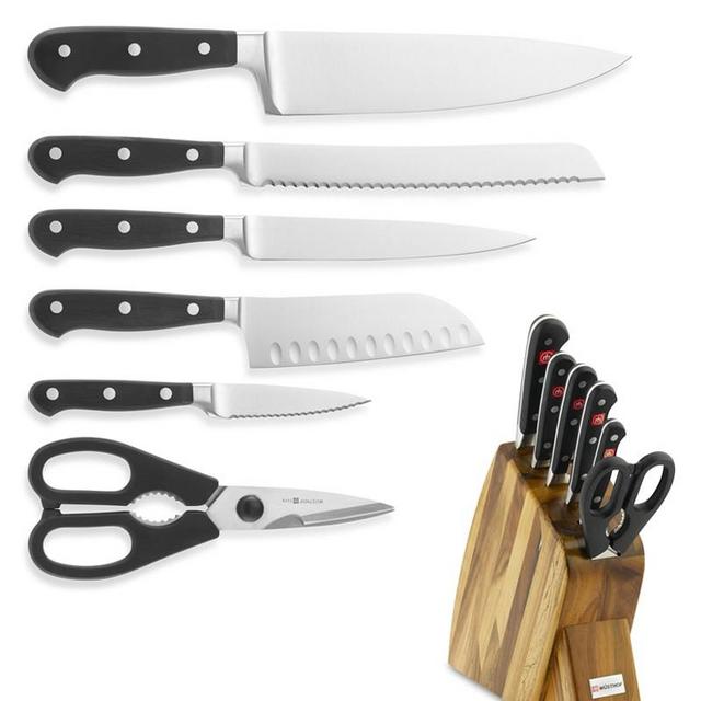 Wüsthof Classic Large Studio 7-Piece Knife Block Set, Acacia