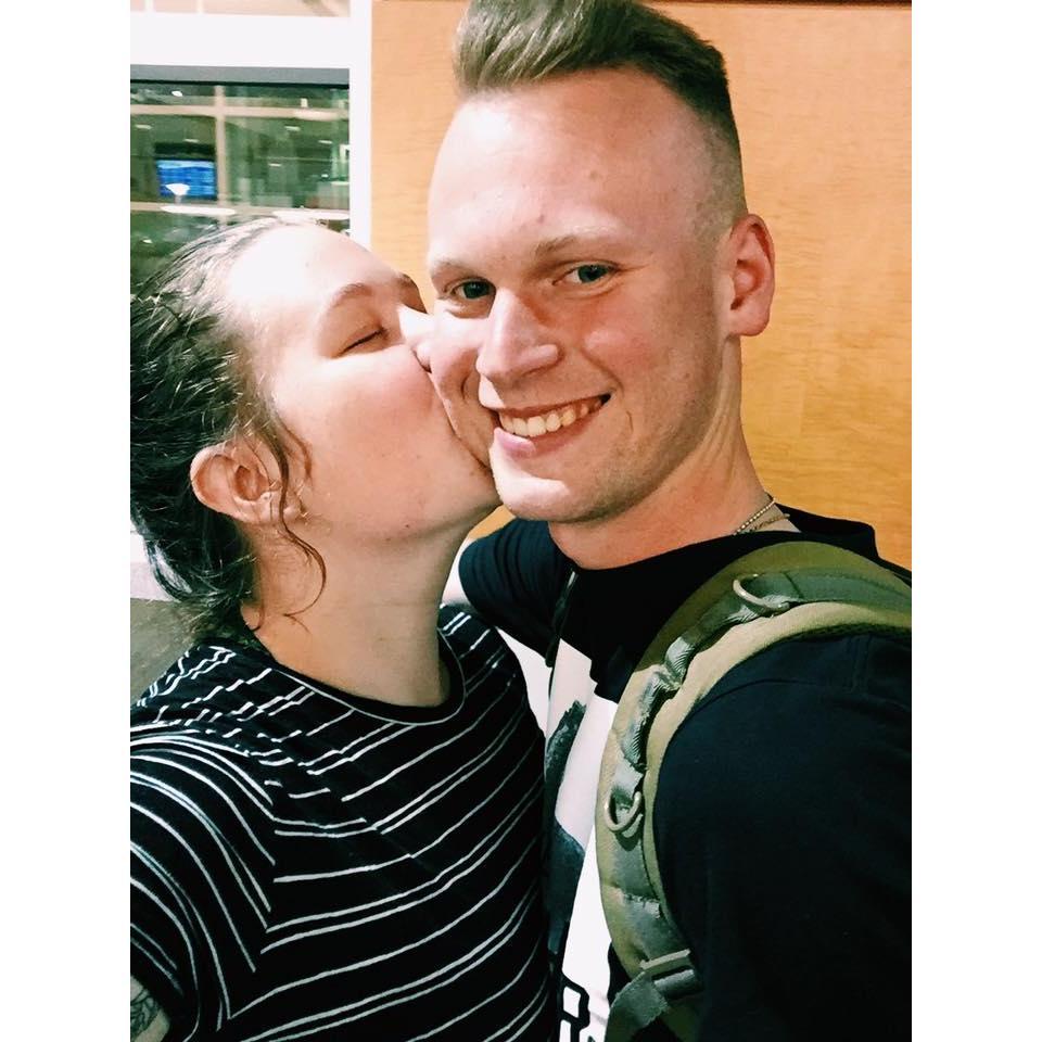 The day he came back from a month of training in California! 
May 5, 2017