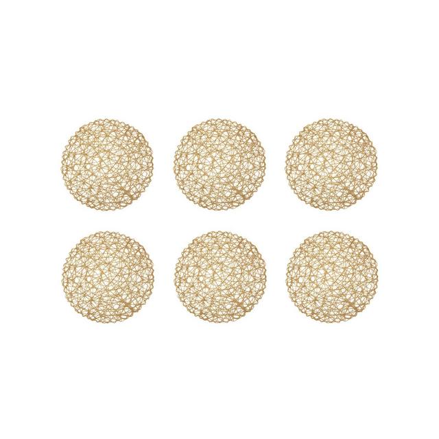 Woven Paper Round Placemat, Set of 6