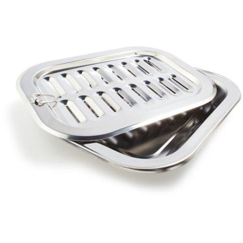Sur La Table Stainless Steel Broiler Pan 246597-1, 12" x 16"