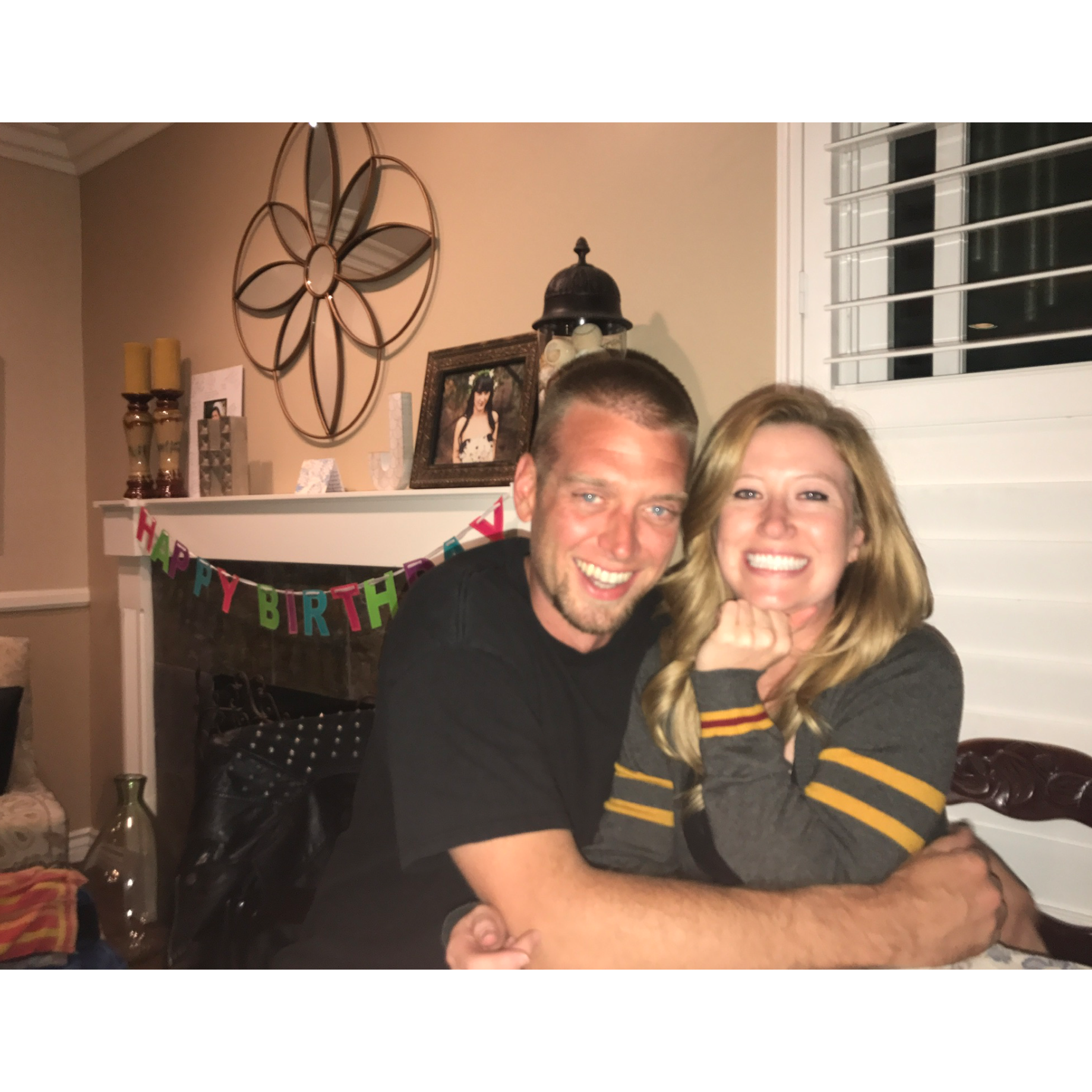 Matt and Ally's first picture together. Celebrating Ally's 27th Bday - May 2017