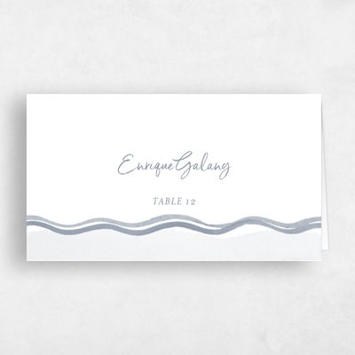 Grey Modern Wedding Place Card - Darlington