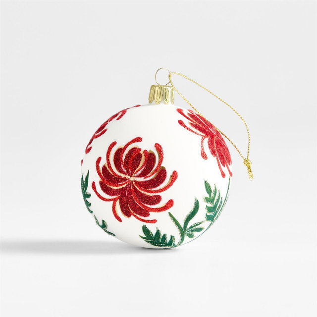 Red Chrysanthemum Christmas Tree Ornament