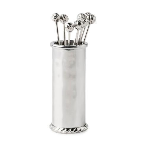 Juliska Graham Barware Cocktail 8 Picks & Holder