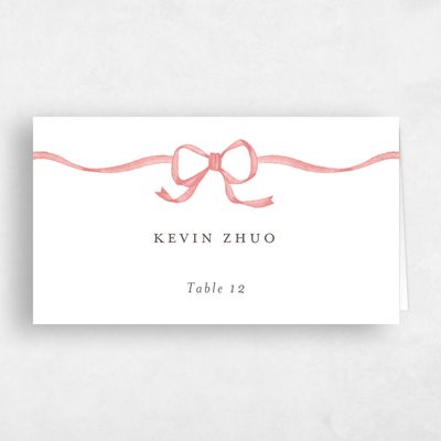 Pink Wedding Place Card - Perkins