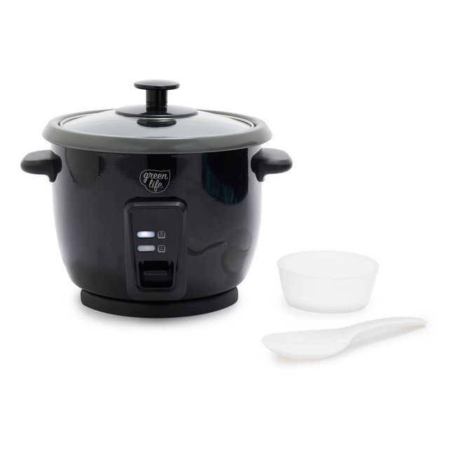 GreenLife 1.5qt Rice Cooker Black