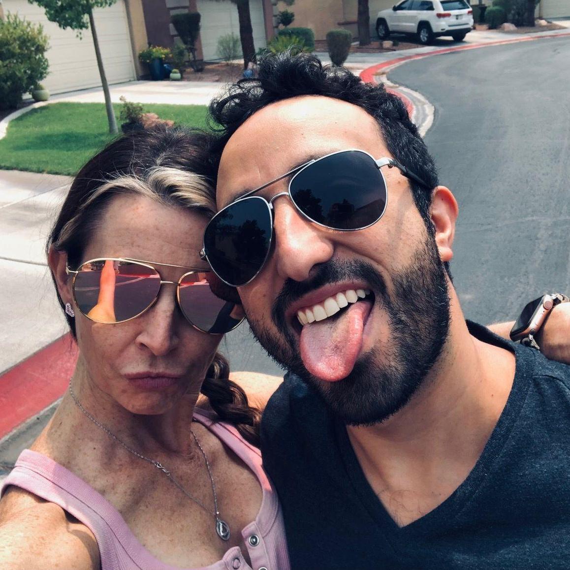 Being silly in the early days of our relationship.