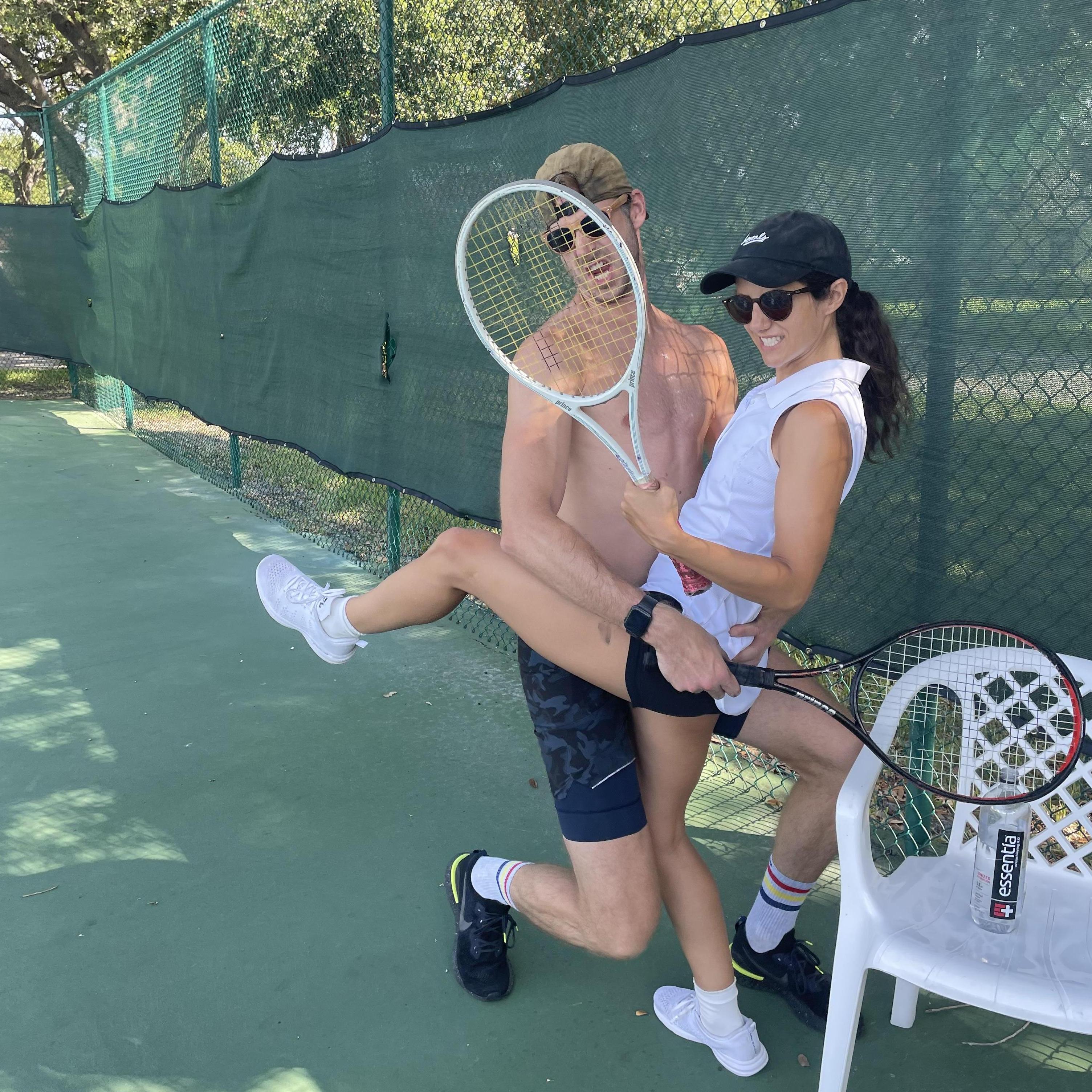 Playing a classy game of tennis
