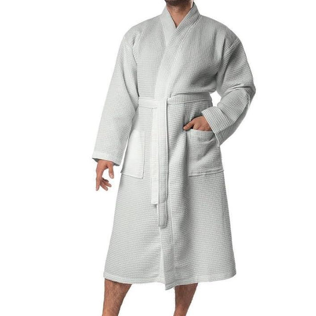 BAGNO MILANO Mens Robes, Waffle Robes For Men, Turkish Cotton Mens Bathrobes