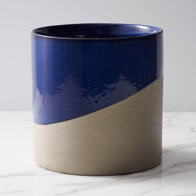 Half-Dipped Planter, Large, Midnight