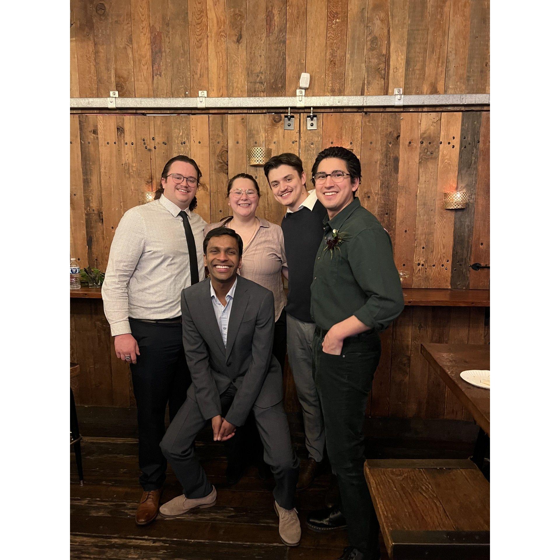 Lukas, Emma, Jake, Joseph and Eran attending Devon and Erlon's Wedding!