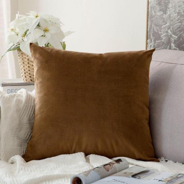 MIULEE Velvet Soft Soild Decorative Square Throw Pillow Cover Cushion Case for Sofa Bedroom Car 18 x 18 Inch 45 x 45 Cm