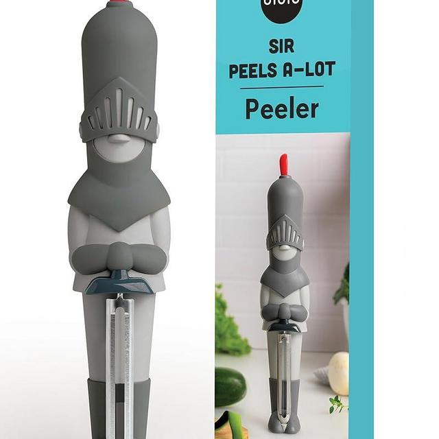 NEW OTOTO Sir Peels A-Lot Medieval Knight Vegetable Peeler - Swivel Vegetable Peelers for Kitchen, Cute Kitchen Gadgets, Kitchen Gifts, Potato, Veggie, Fruit Peeler, Cute Kitchen Accessories