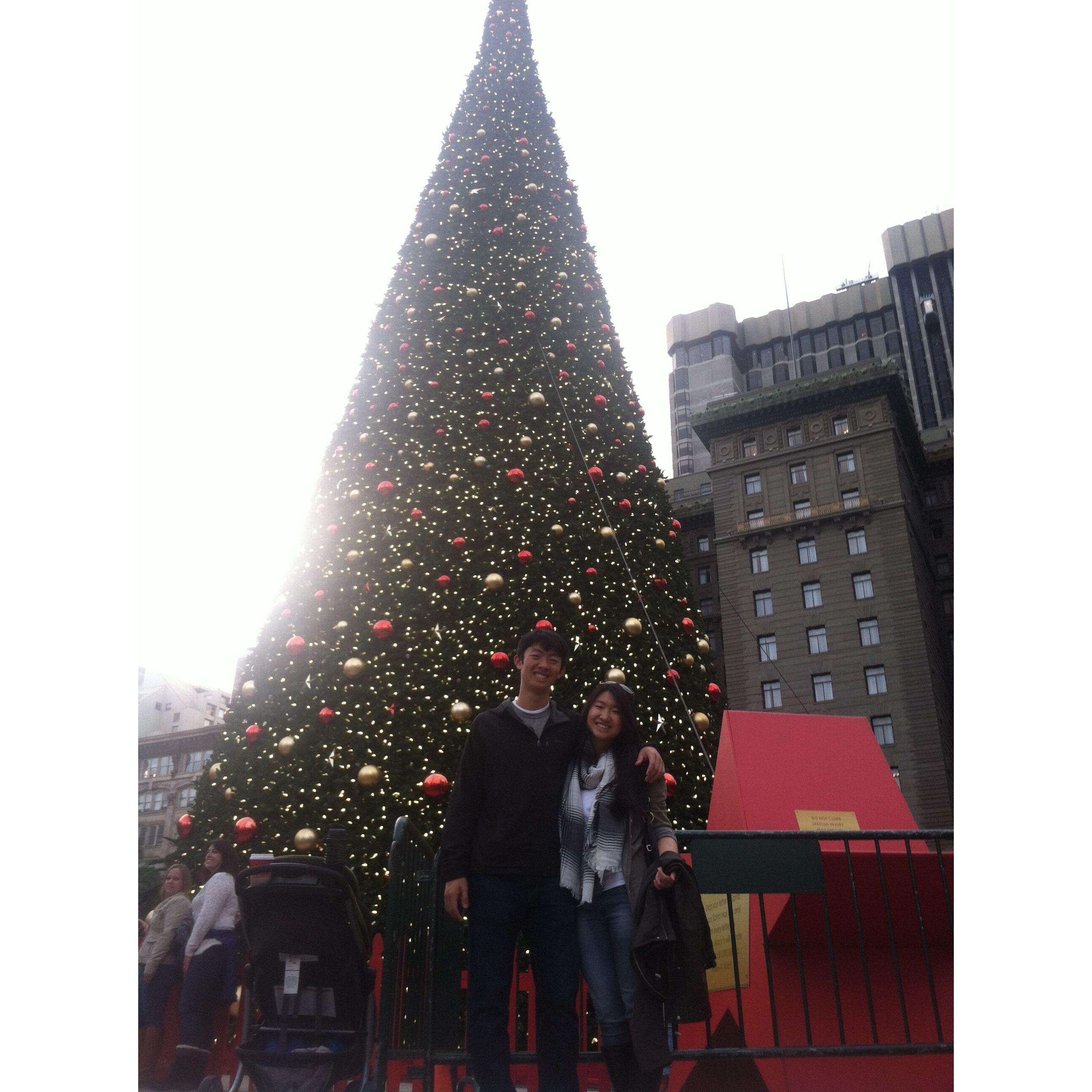 December 2014, San Francisco -Where history was made...our first photo together! Thank you Jaguar for lying on the ground to get the ~angle~.