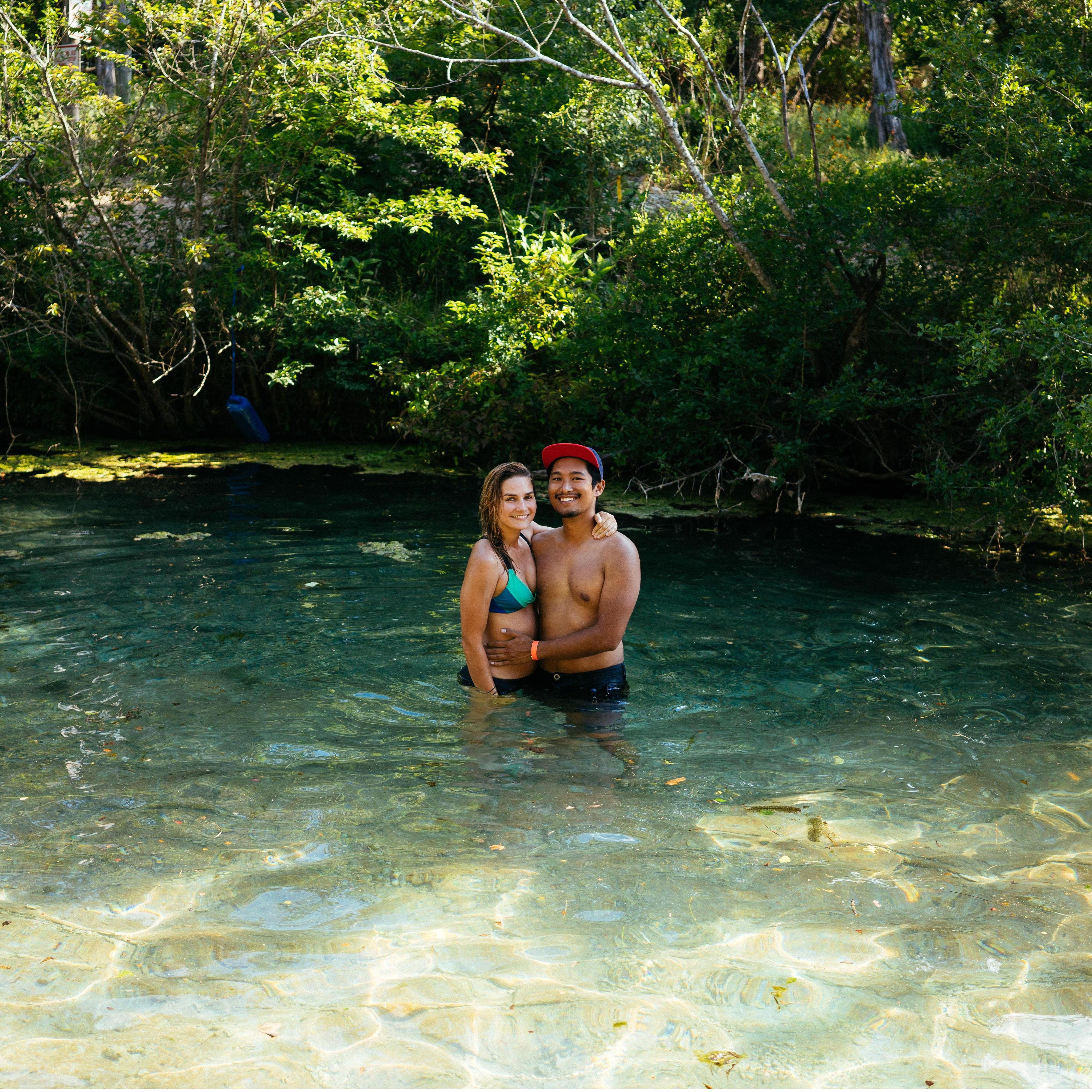 We never pass up an opportunity to swim.