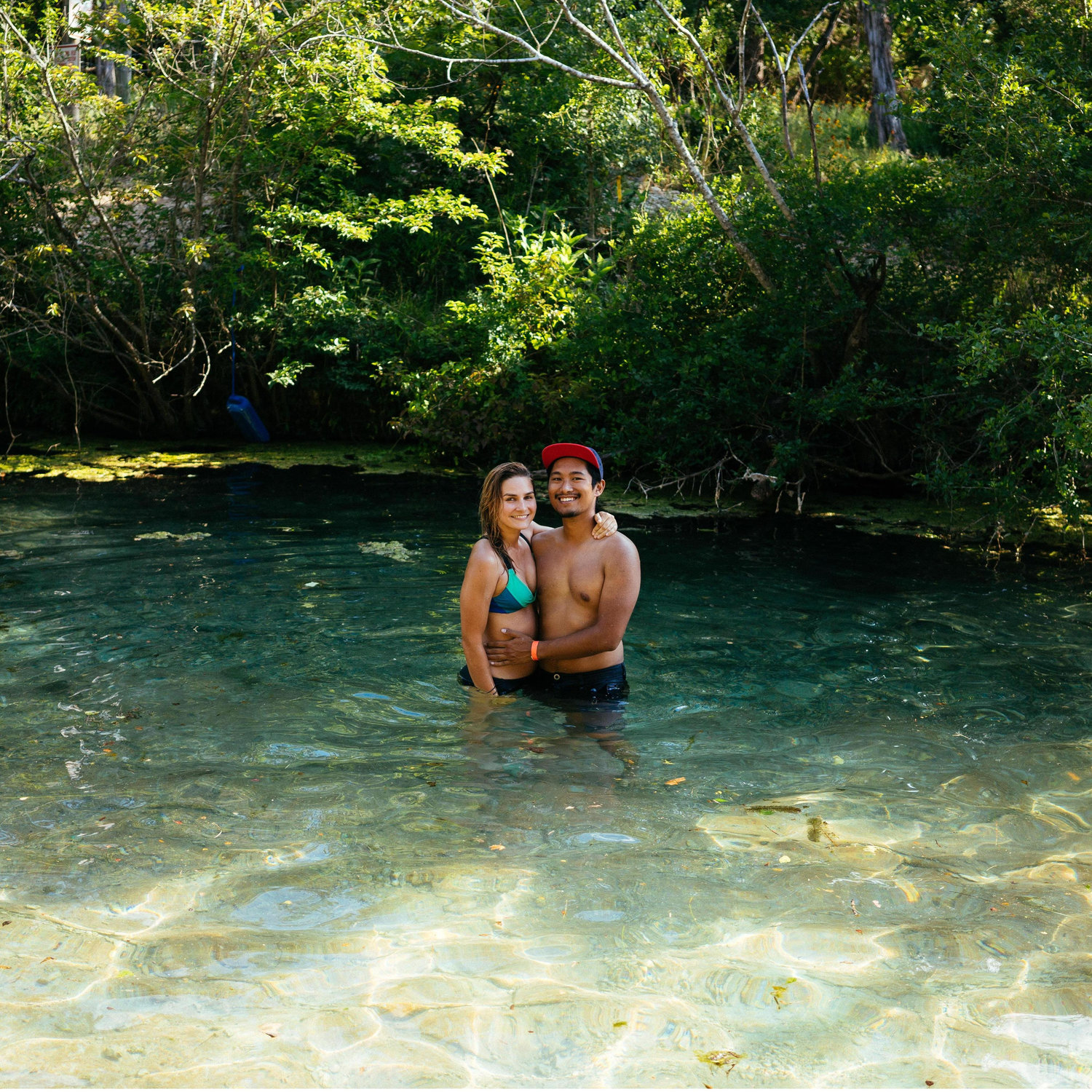We never pass up an opportunity to swim.