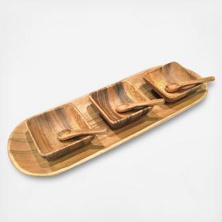 Bread & Cheese Tray With Dipping Bowls