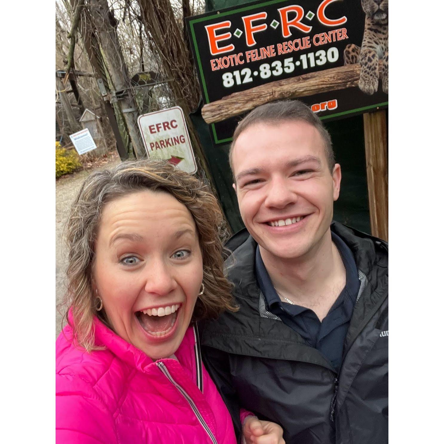 You should ask us about our date to the Exotic Feline Rescue Center
