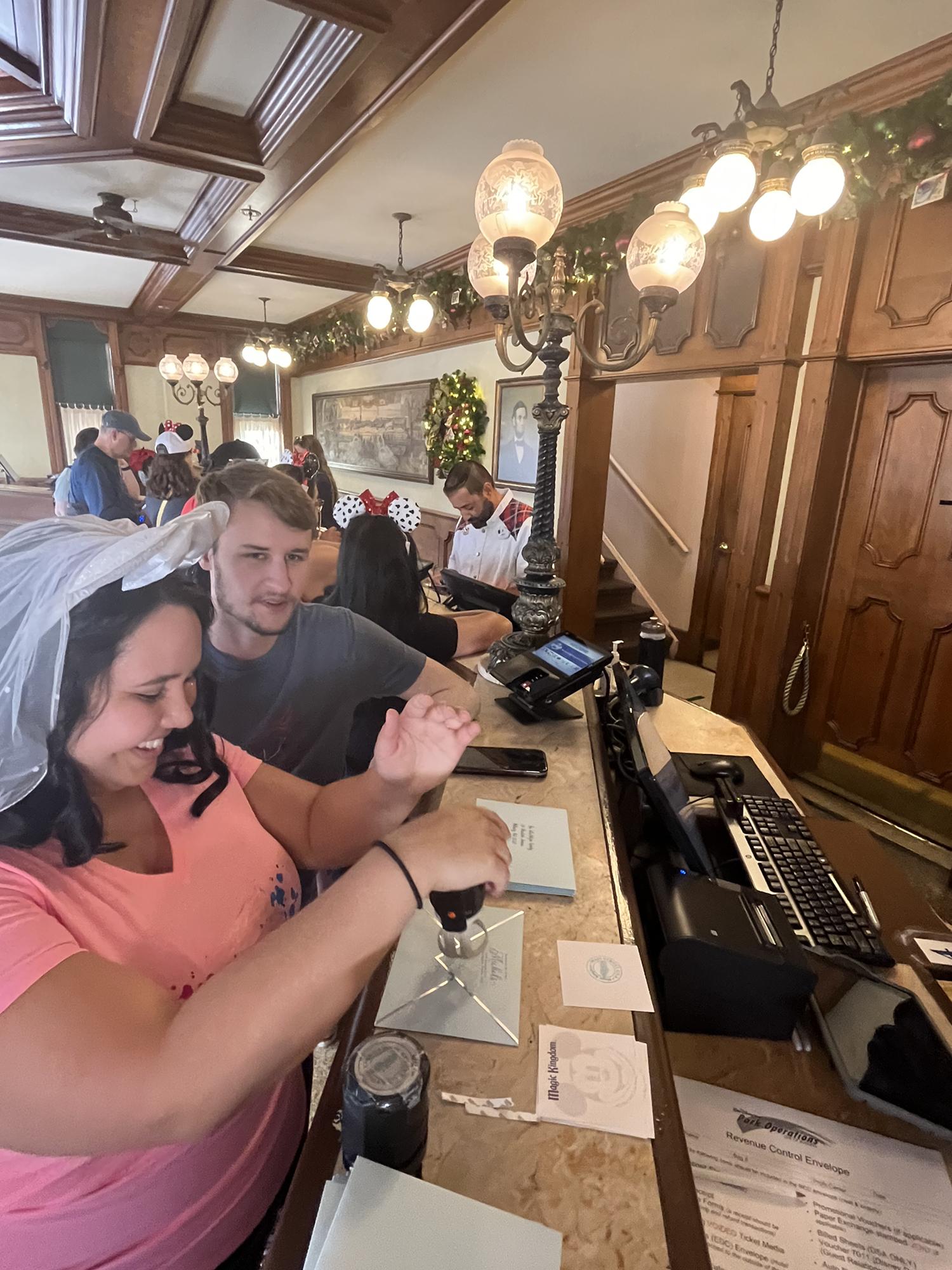 I got to use the official Main Street stamp