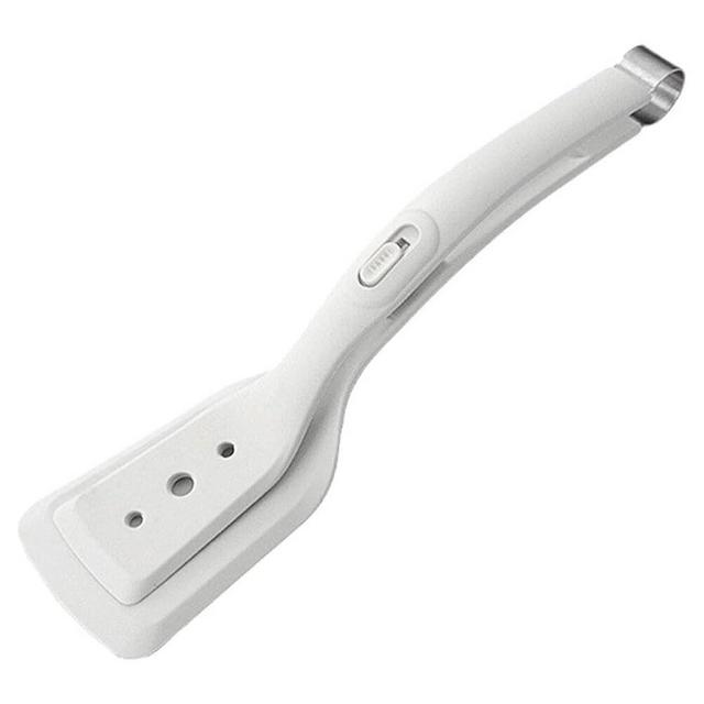 Alipis 2 in 1 Grip and Flip Spatula Tongs Silicone Egg Flipper Tong Bread Pancake Fish French Toast Omelet Making Steak Clamp for Home Kitchen Cooking Tool White