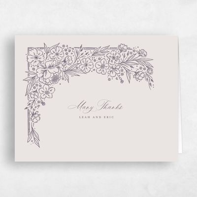 Dusty Purple Wedding Thank You - Yolande Landscape