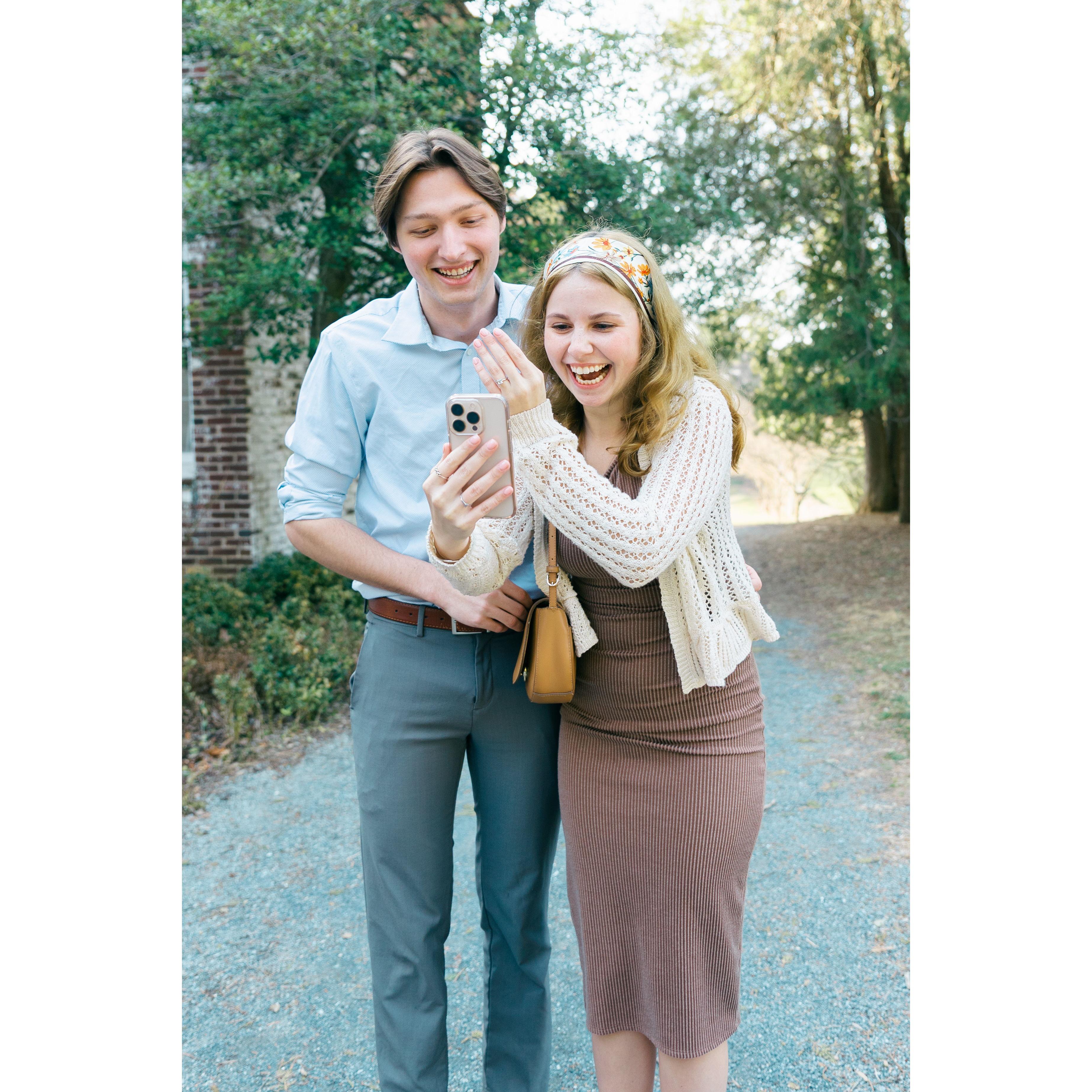 Had to tell the future in-laws ASAP ;)