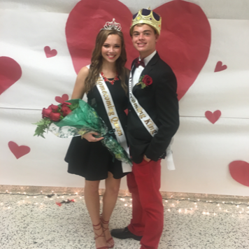 Homecoming senior year after being crowned king and queen!