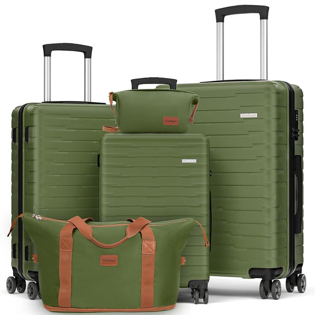 Luggage Sets 5 Piece Suitcases with Wheels, Suitcase Set ABS Hard Case Luggage with Spinner Wheels Durable Travel Luggage