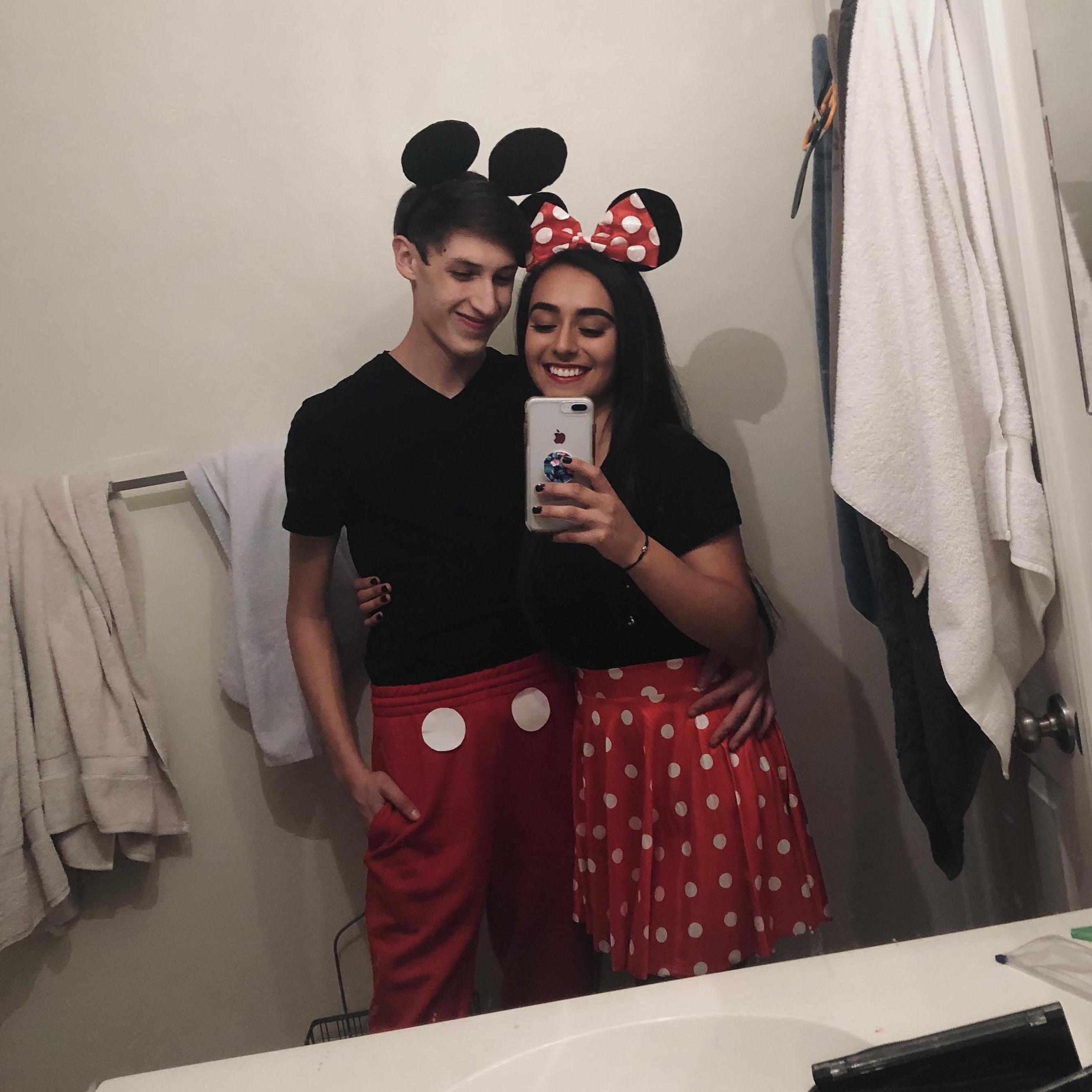 Dressed up as Mickey and Minnie Mouse for Halloween! Oct, 2018