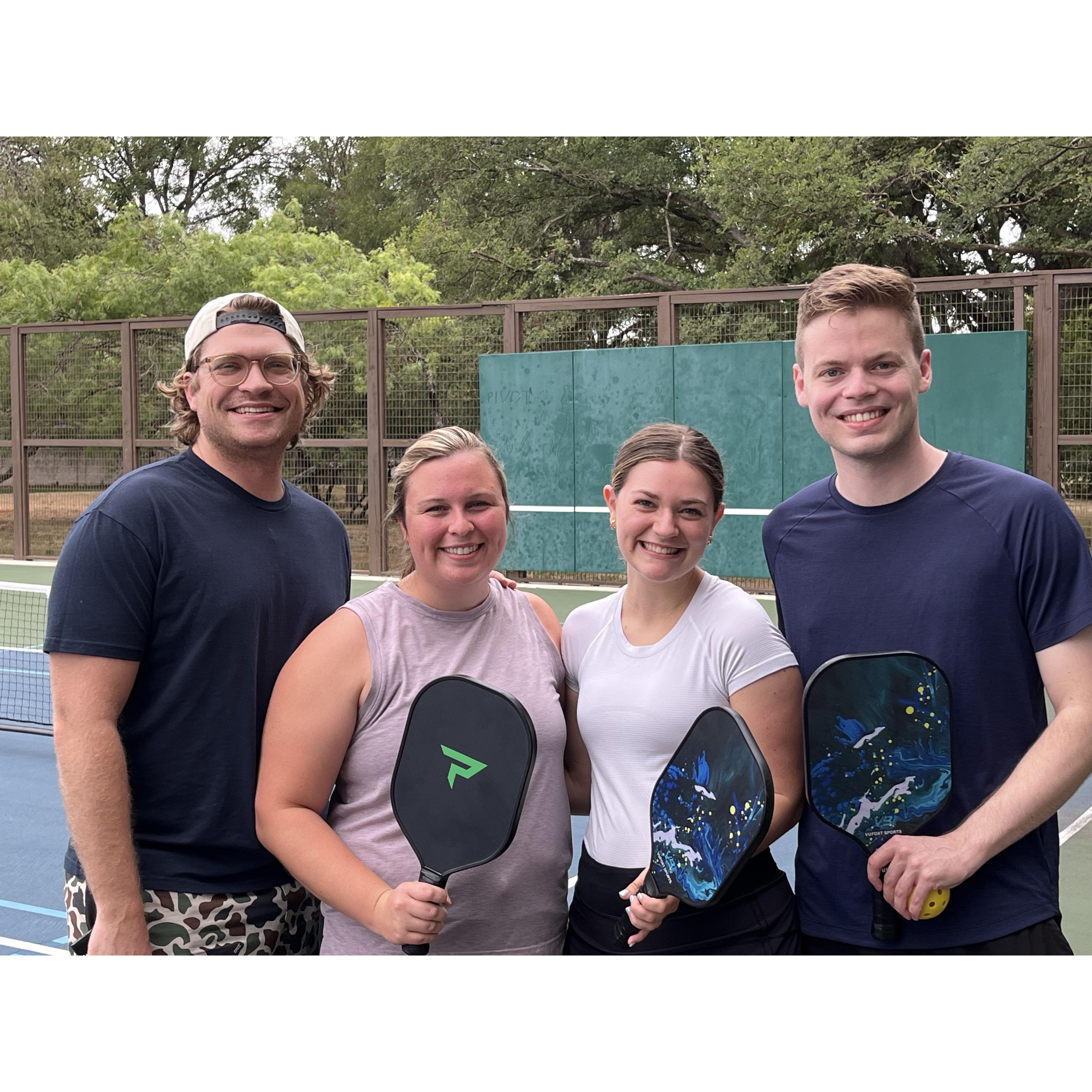 Erin also got to meet Price's long-time friends Amy and Marshall while gearing up for their upcoming pickleball season. It was so special getting to meet them in their city!
