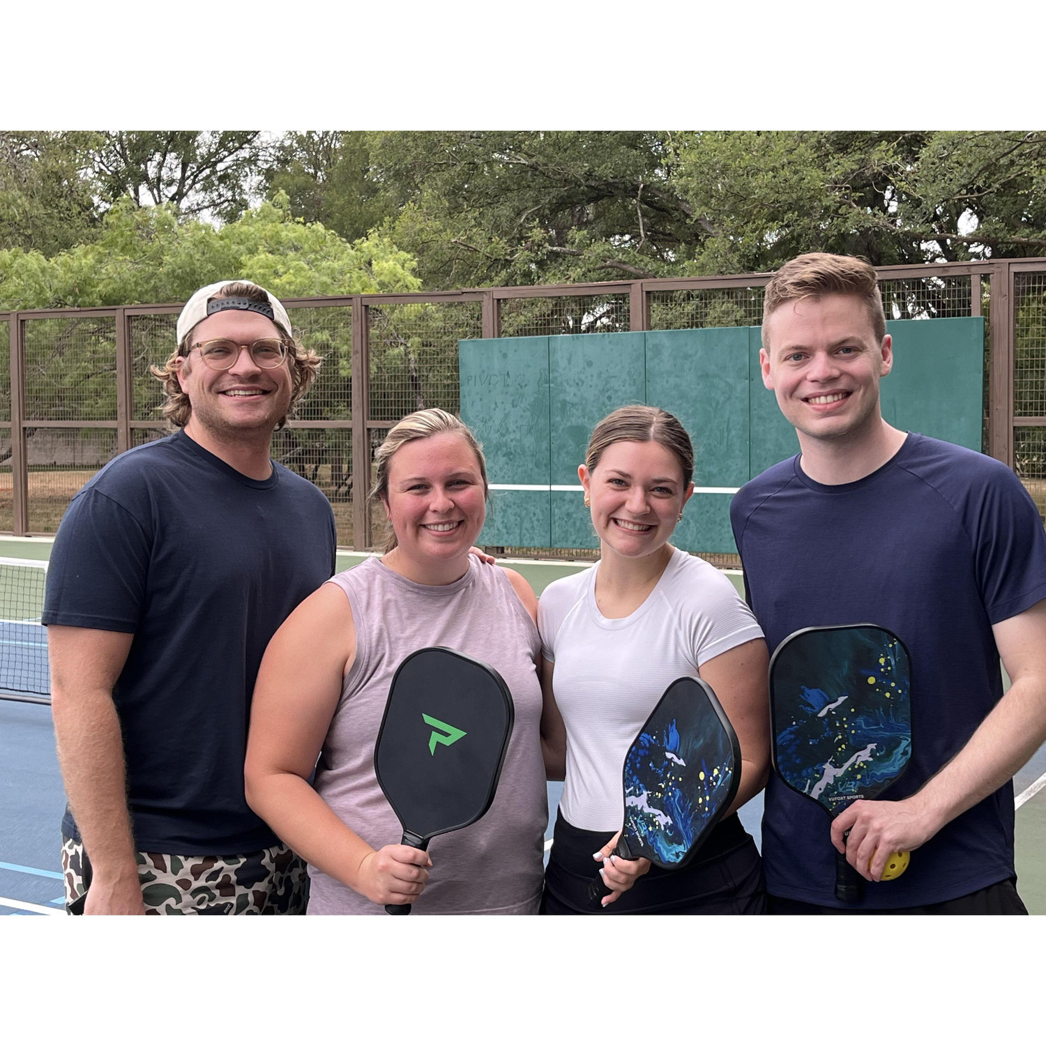 Erin also got to meet Price's long-time friends Amy and Marshall while gearing up for their upcoming pickleball season. It was so special getting to meet them in their city!