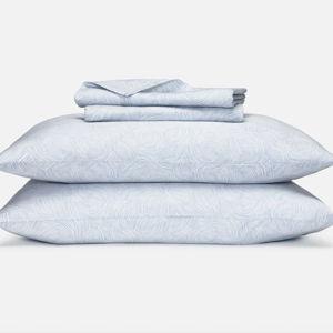 Luxe Sateen Core Sheet Set Queen Calm Waters in Frost | Brooklinen