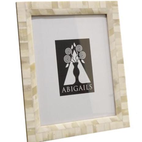 Abigails Inlaid Frame, Cream Bone, 8X10 Photo
