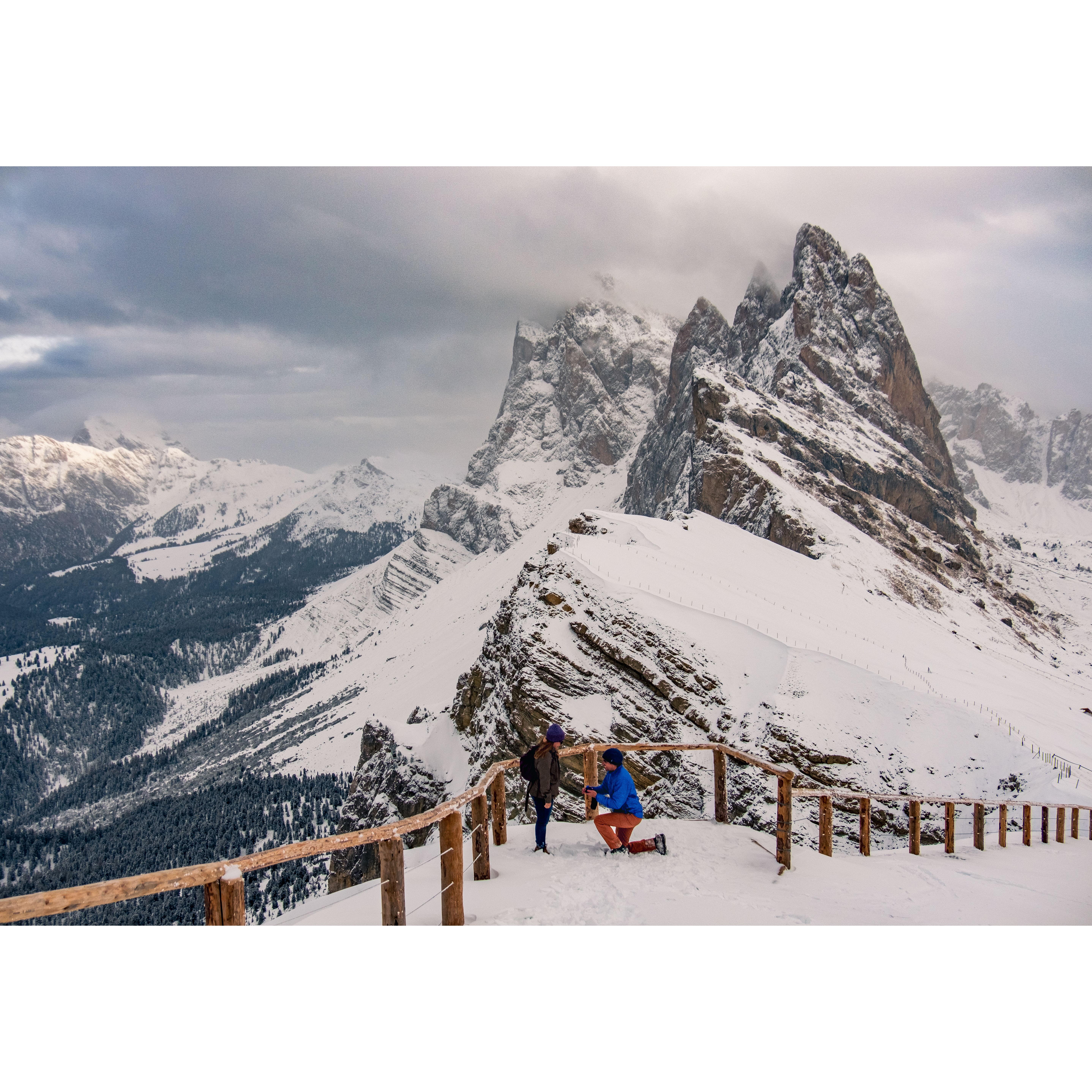 The proposal. Dolomites, Italy, 2022