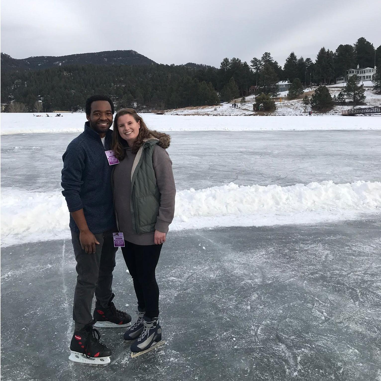 Ice skating for Caitlin's 29th birthday celebration!