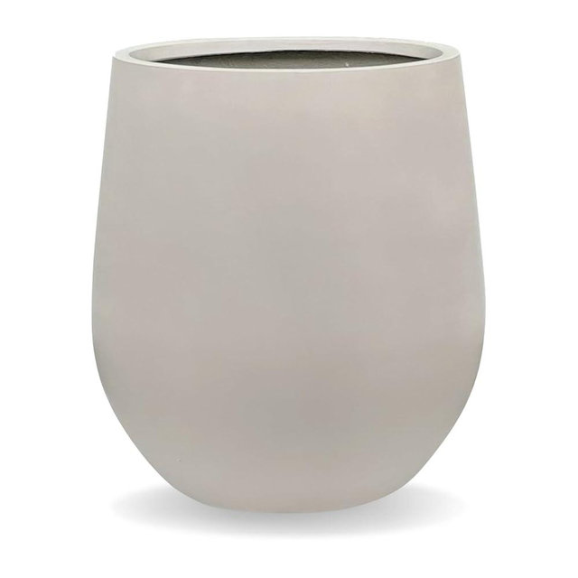 KUTE NEST Corso 12.5" H x 11.4" D Fiberstone Premium Large Planter, (Taupe), 9" Pot Opening, Round Tapered Drainage Pots, Large Modern Porch Planters for Indoor and Outdoor, Included Extra Coco Mats